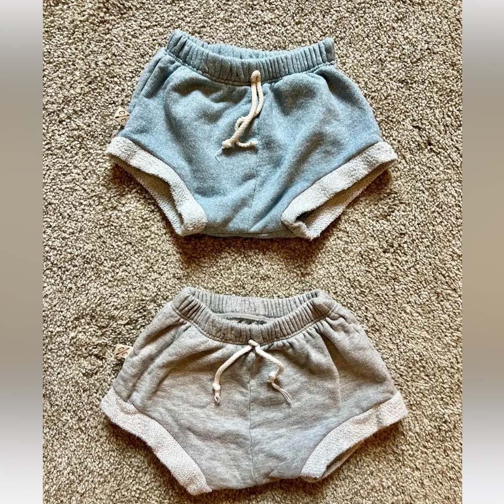 Childhood Clothing 2 pair shorties 2T echo and gray